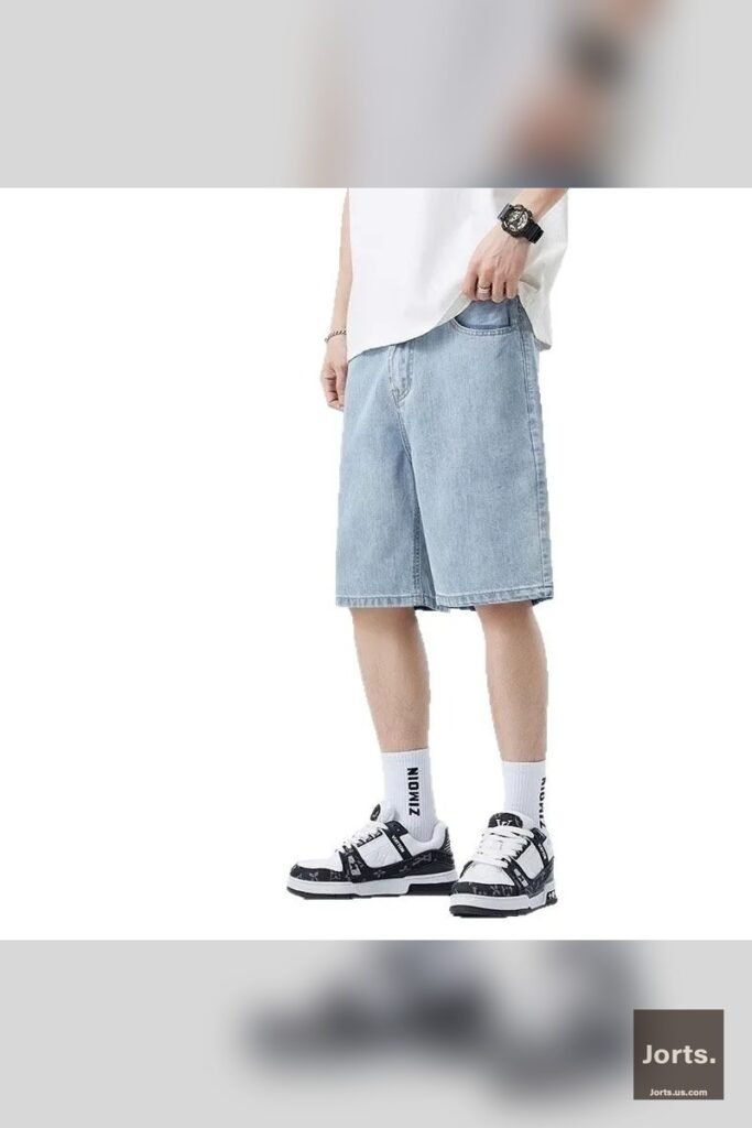Vintage Baggy Jeans Shorts for Men – Y2K Loose Fit Jorts