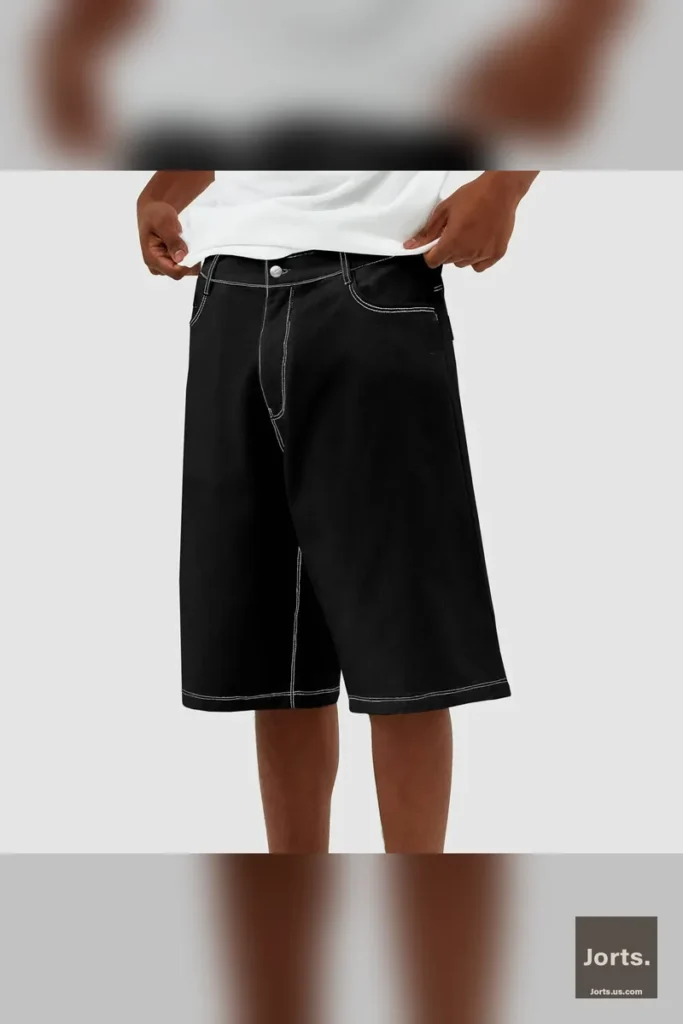 Embrace the vintage hip hop trend with these stylish and comfy baggy jorts